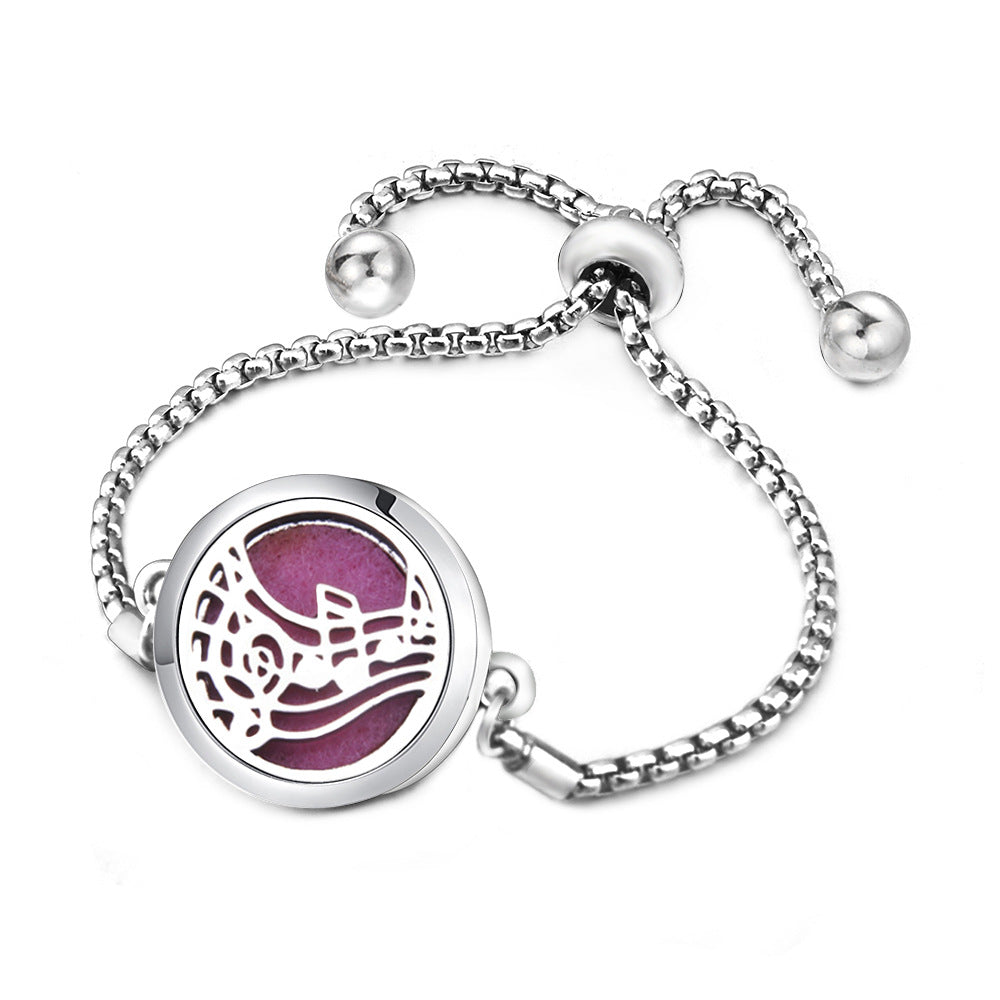 Angel Wings Mosquito Repellent Stainless Steel Essential Oil Perfume Box Bracelet