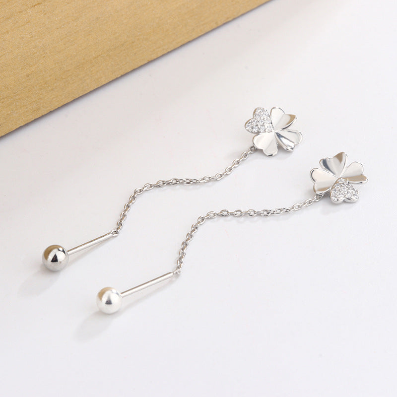 Women's Trendy Clover Lines Elegant Round Face Slimming Earrings
