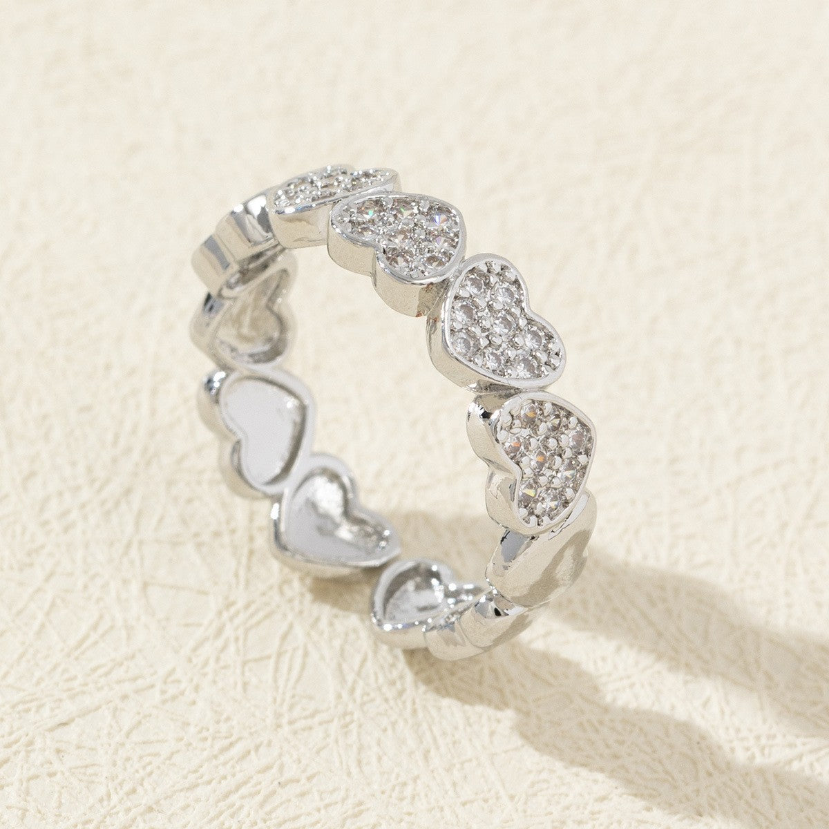 Cute Open Fashion Zircon Female Simple Ring