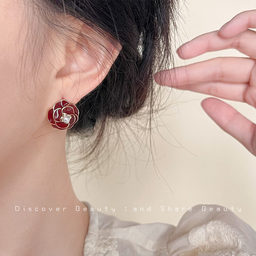 Enamel French Style Retro Affordable Luxury Minority Earrings