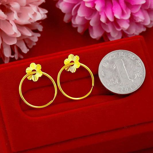 Female Ear Water Drop Phoenix Lucky Beads Leaves Tassel Earrings