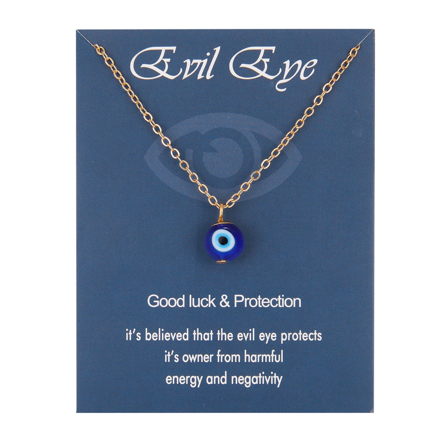 Women's Personalized Turkish Devil's Eye Card Three-sided Necklaces