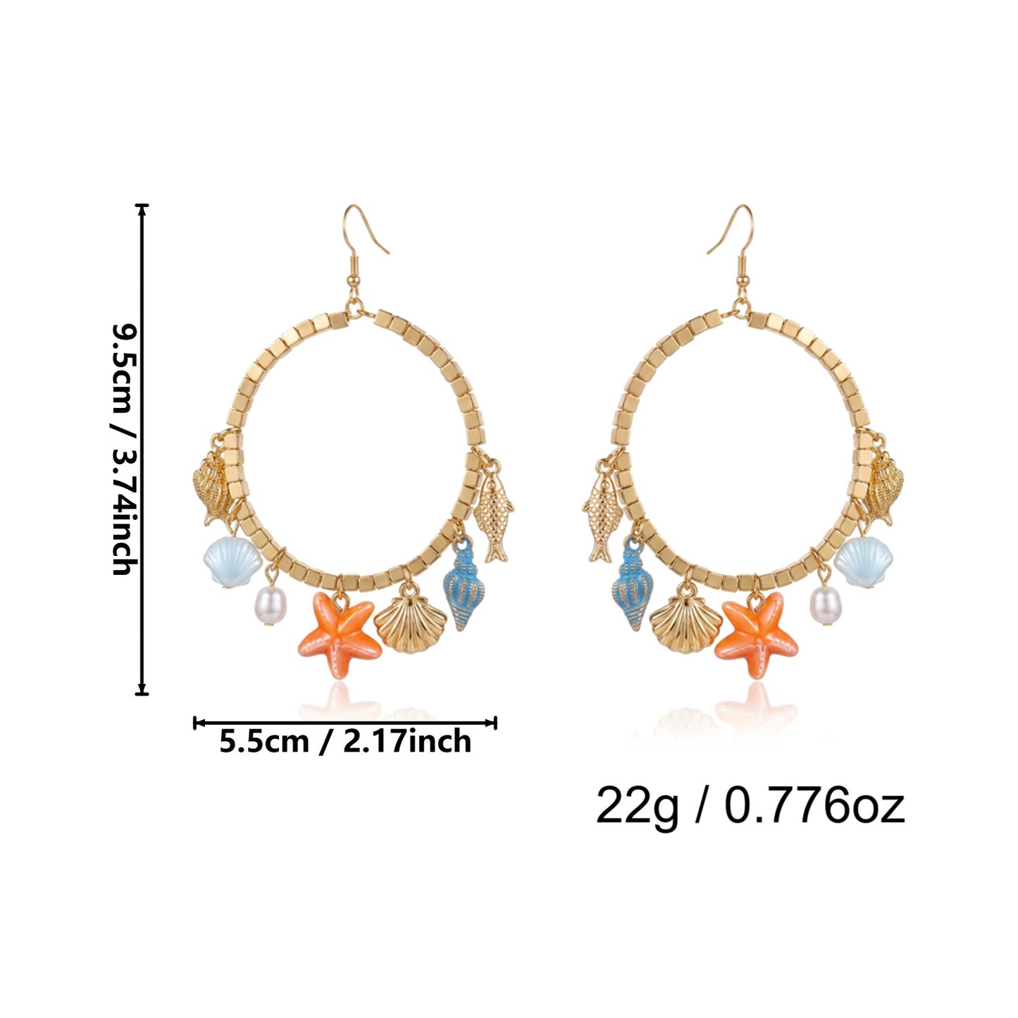 Ocean Series Conch Bohemian Delicate High-grade Earrings