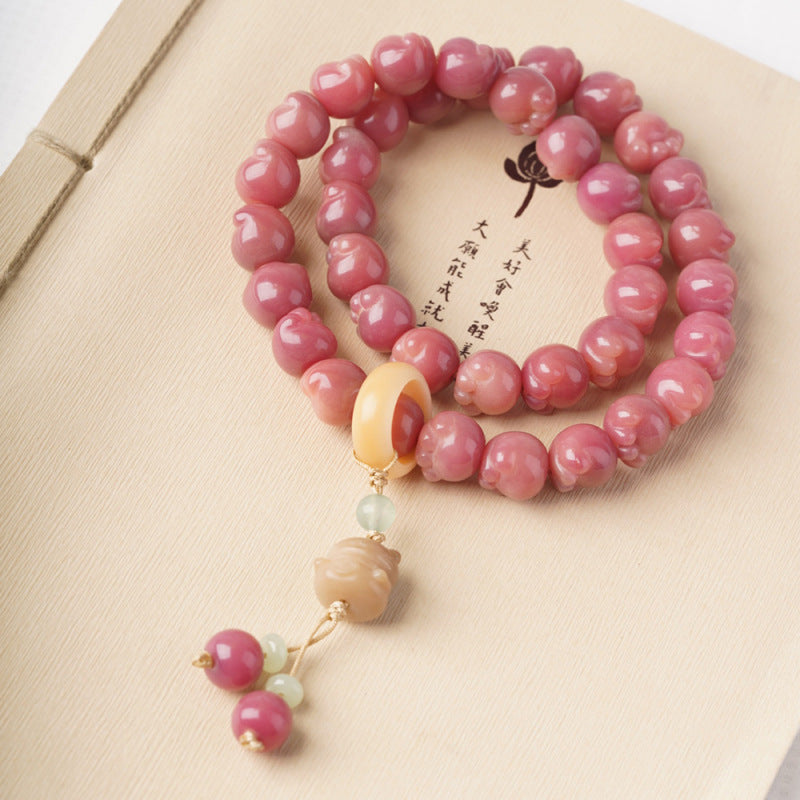 Men's Natural Bodhi Carving Cat's Paw Female Hand Toy Bracelet