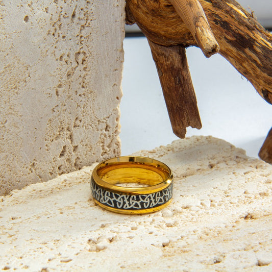 Women's & Men's Style Irish Celtic Triangle Knot Titanium Rings