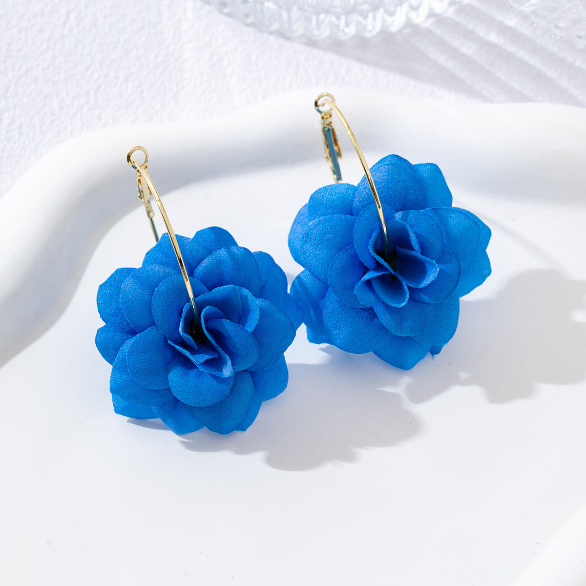 Red Rose Eardrop Exquisite Elegant Gentle Holiday Daily Earrings