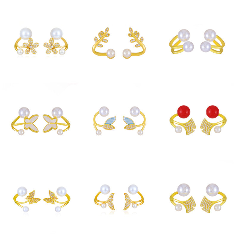 Women's Pearl For French Entry Lux Butterfly Earrings