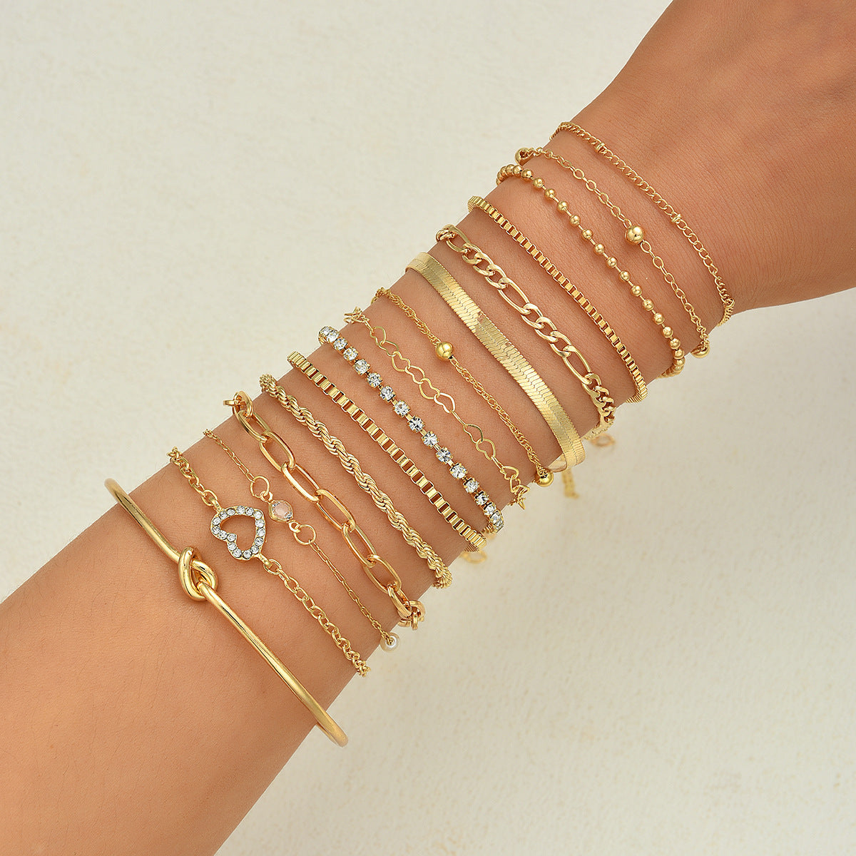 Leaves Glossy Irregular With Personality Stripes Bracelets
