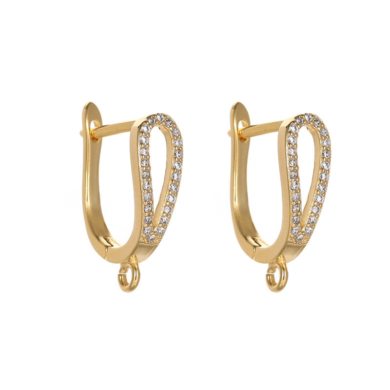 Unique U-shaped Zircon Fashion Minimalism Material Ear Buckle