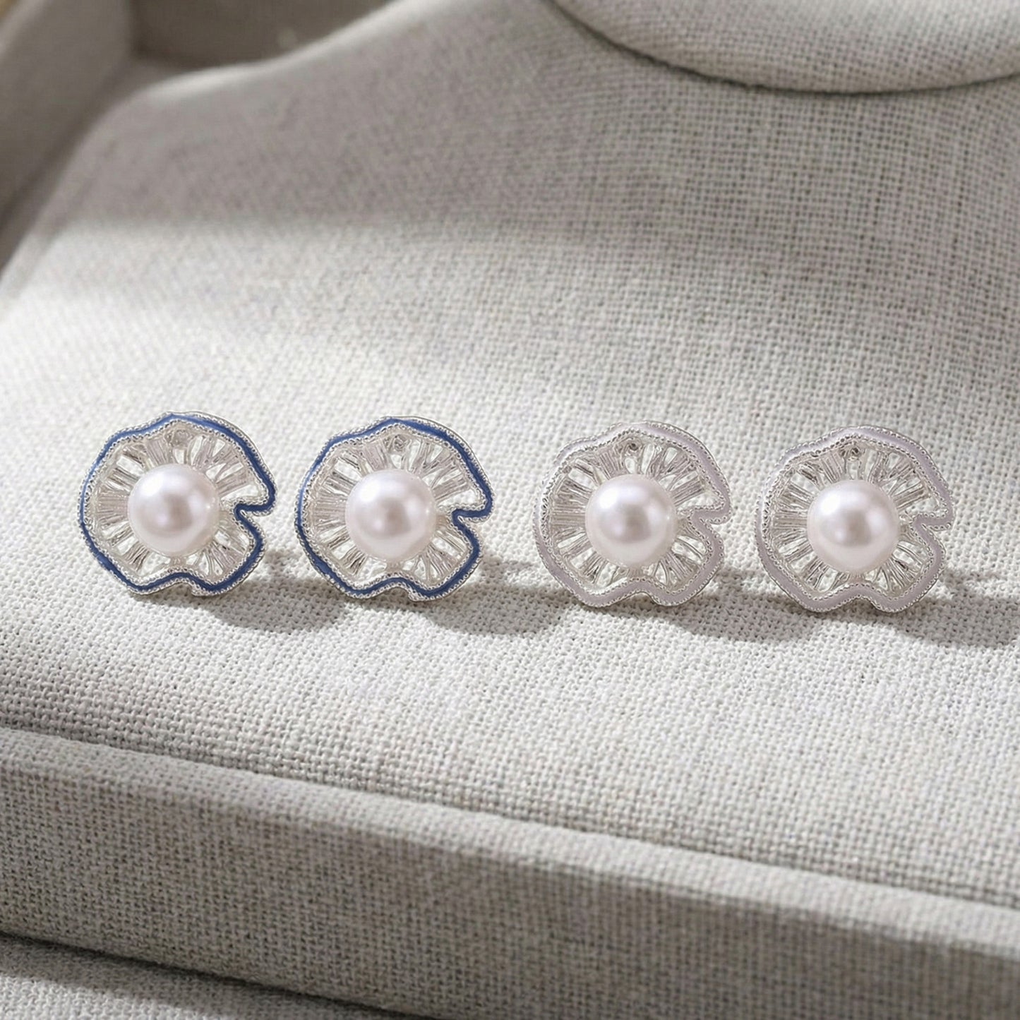 Needle Korean Style Hollow Beads Floral Ball Gentle Daily Elegant Rings