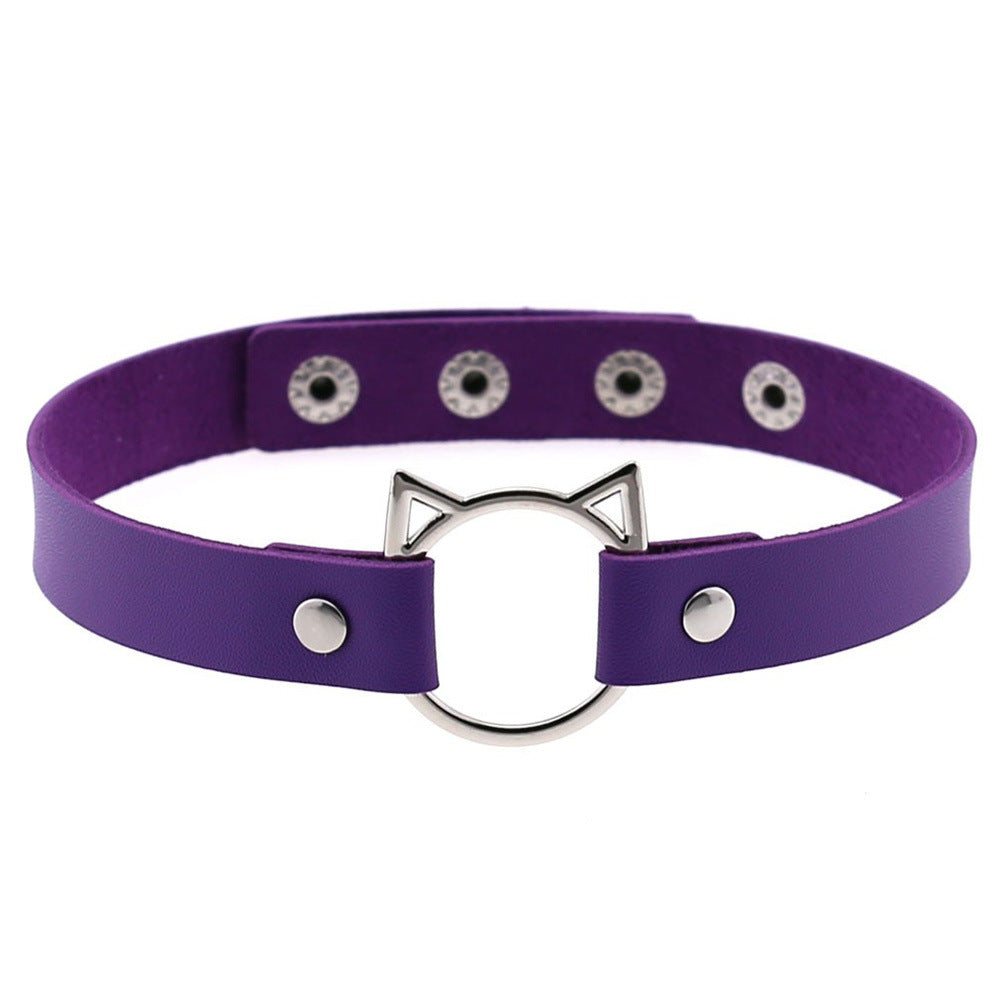 Skin Cat Head Collar Female Neck Band Necklaces