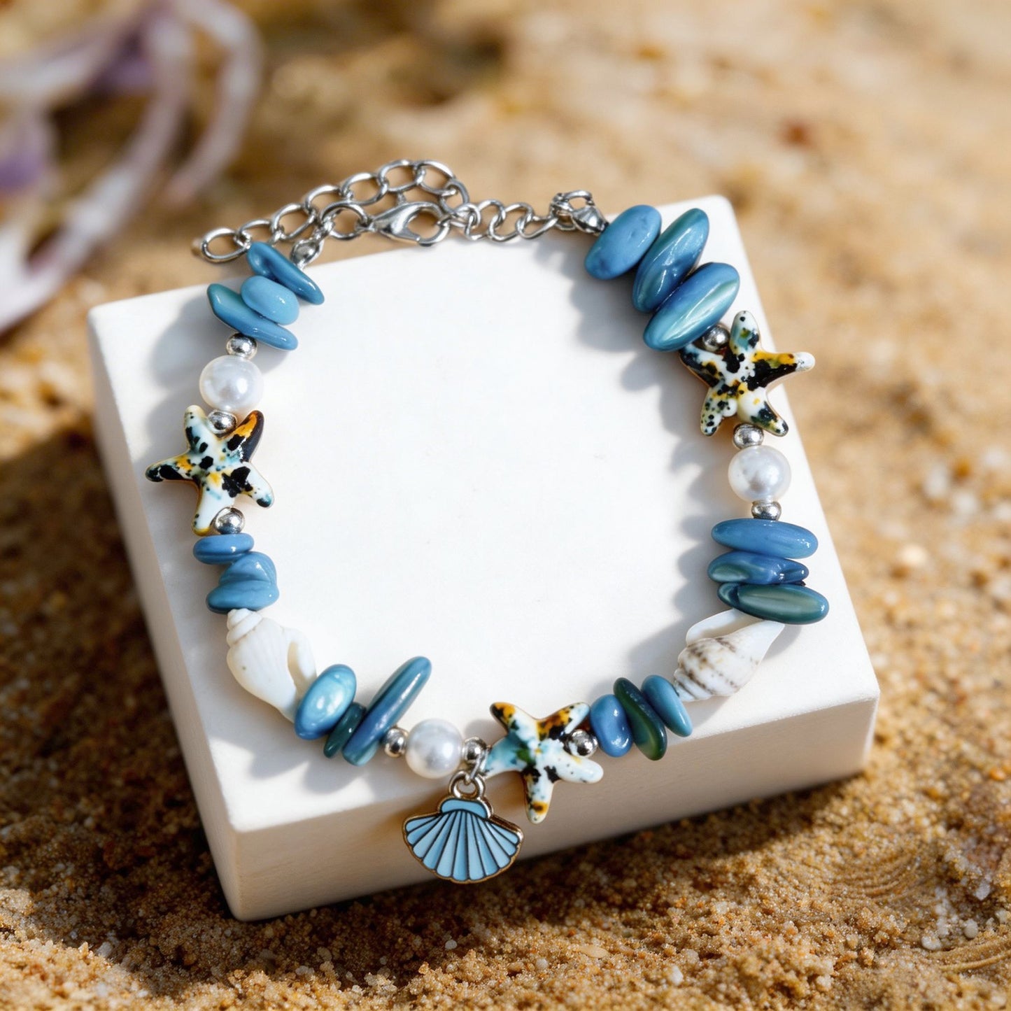 Ocean Style Shell Pearl Travel Gift Bracelets