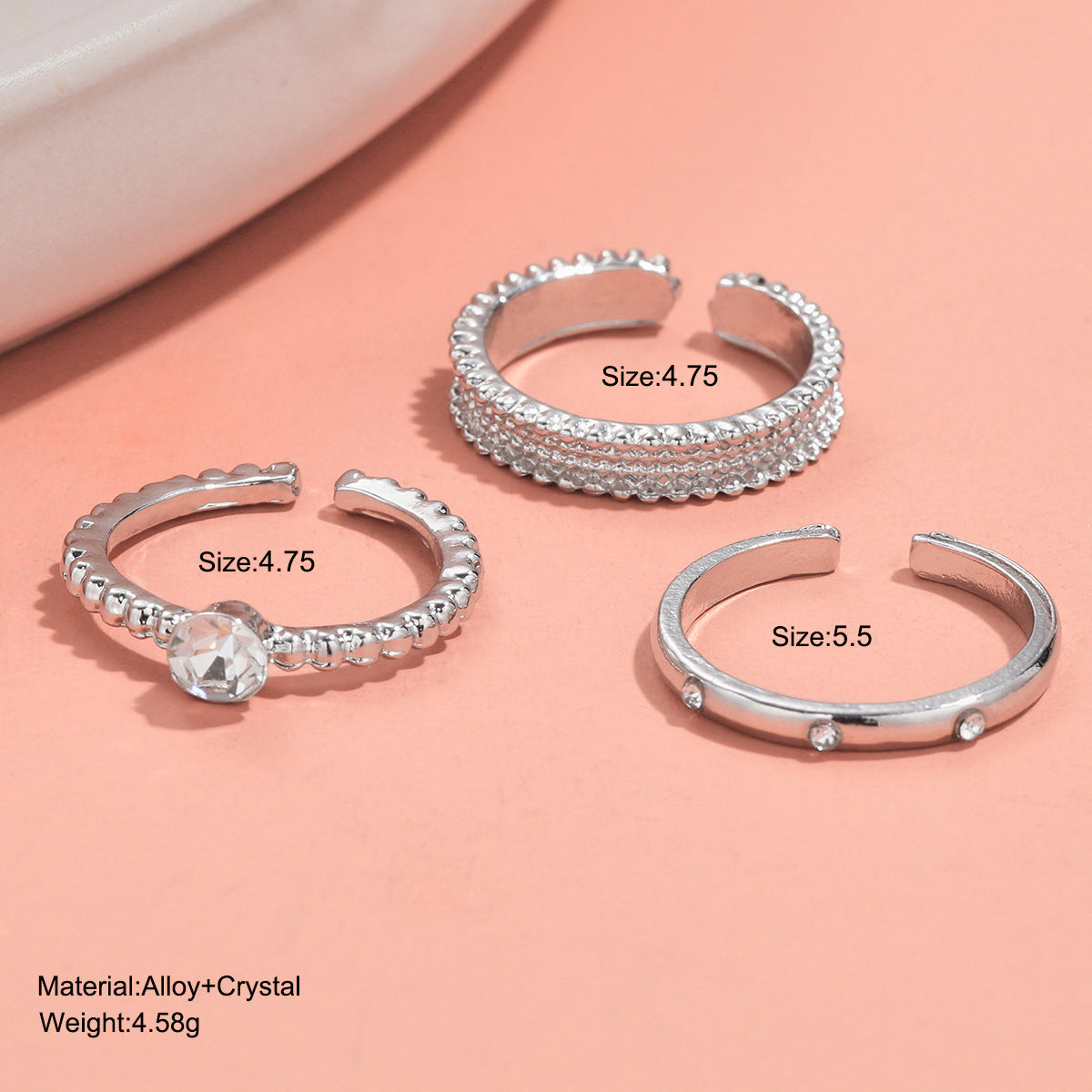 Simple Graceful High-grade Cold Style Female Ring