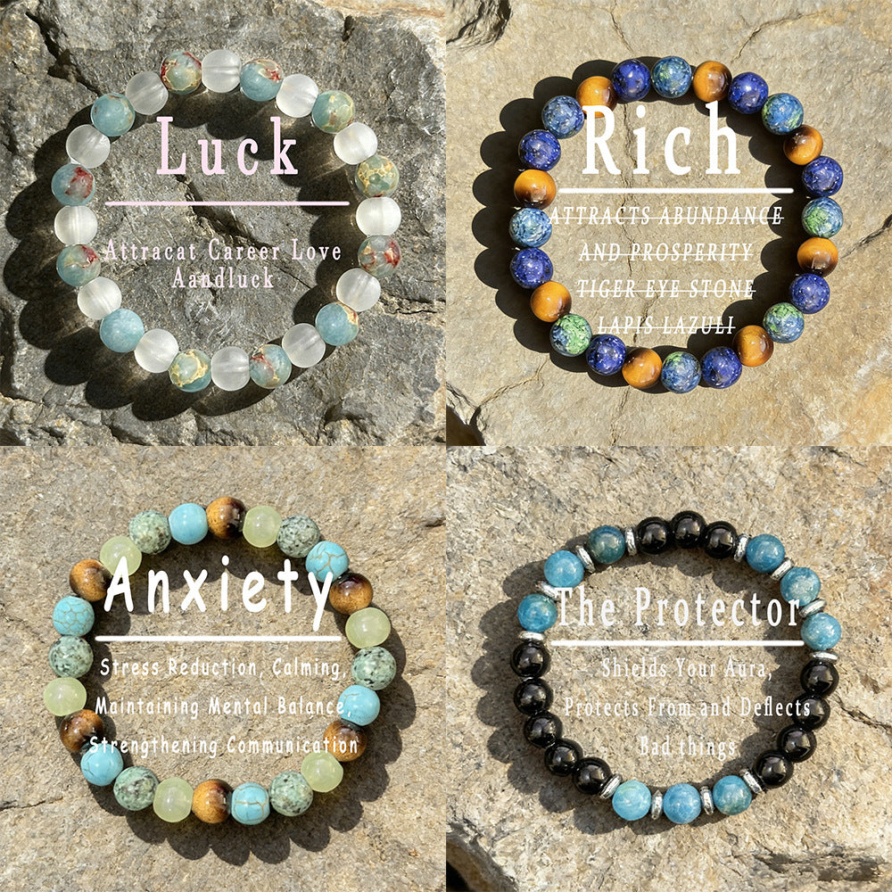 Basket Phosphorus Gray Green Tigereye Pine Matching Twin Bracelet