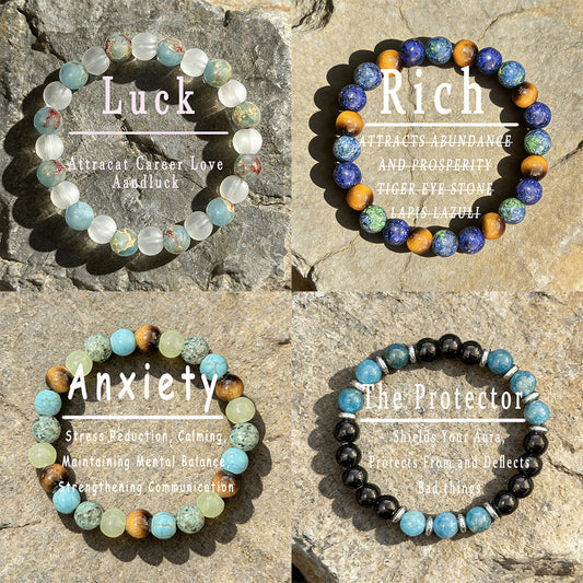 Basket Phosphorus Gray Green Tigereye Pine Matching Twin Bracelet
