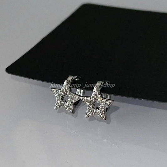 Star Ear Clip Five-pointed Simple Elegant Bone Stud Earrings