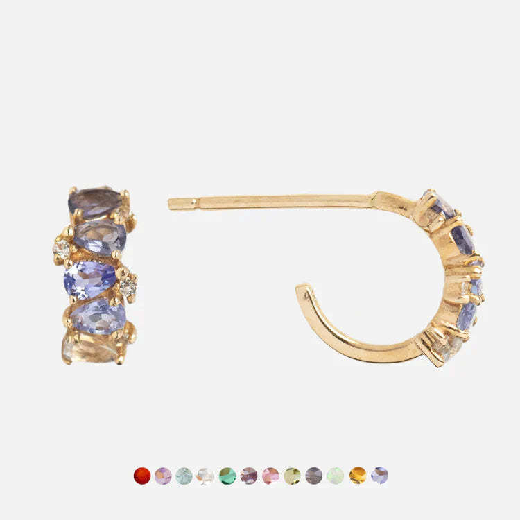 Gradient Twee Birthstone Birthstones Mother's Day Earrings