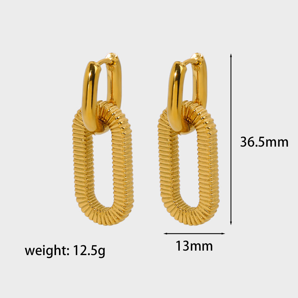Stainless Steel Female Temperament Wild Double Titanium Gold Rings