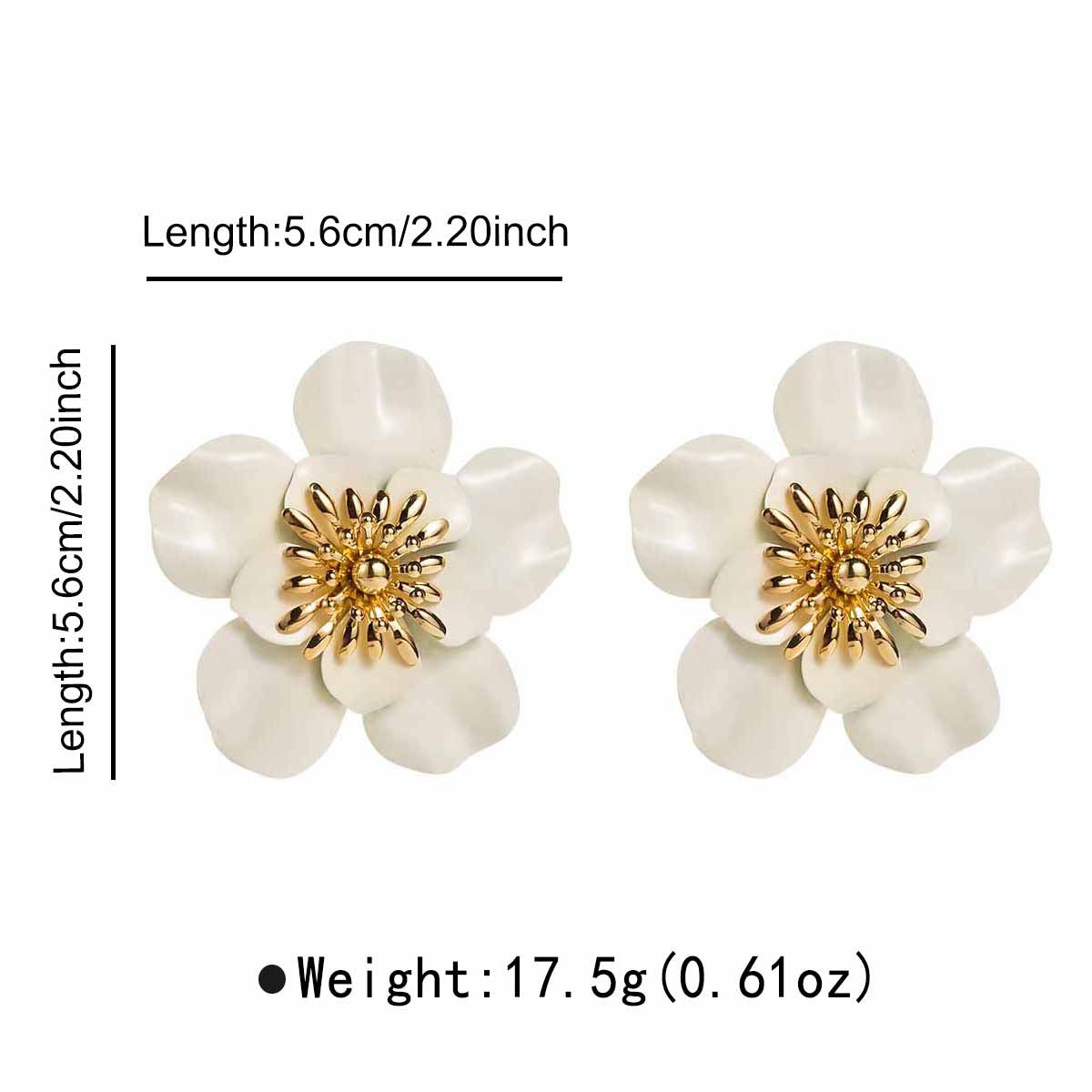 Women's Vacation Style Enamel Color Flower Pearl Light Luxury High-grade Earrings