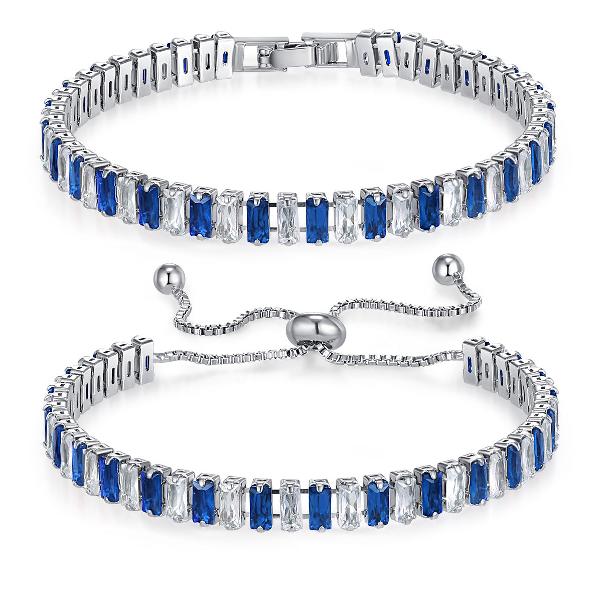 Pretty Female White Gold Plated Zircon Bracelets