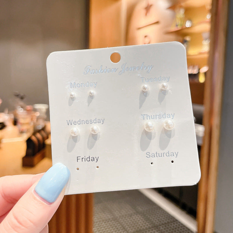 Pearl High-grade Butterfly Ear Clip Fashionable Earrings