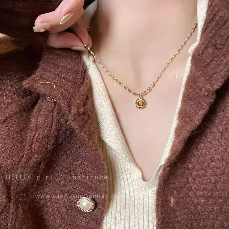 Women's Flower For Light Luxury Minority Design Vintage Sweater Chain Everyday Necklace