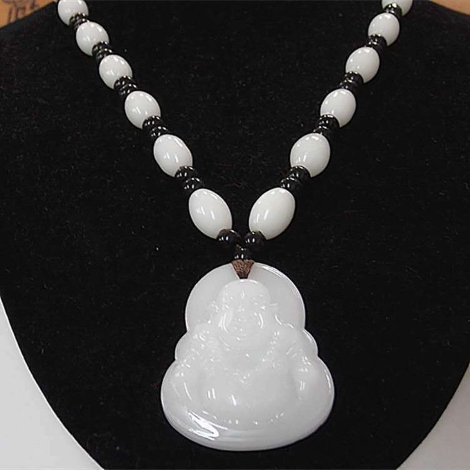 Women's & Men's Of Maitreya Buddha Activity Gift Glass Ornament Necklaces