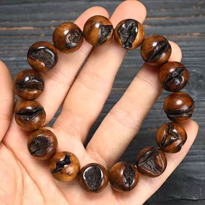 Men's Lightning Strike Jujube Tree Lei Jiao Wood Pattern Bracelet