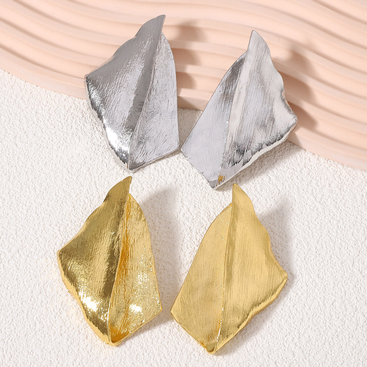 Medieval Graceful Geometric Convex Metal Exaggerated Rings