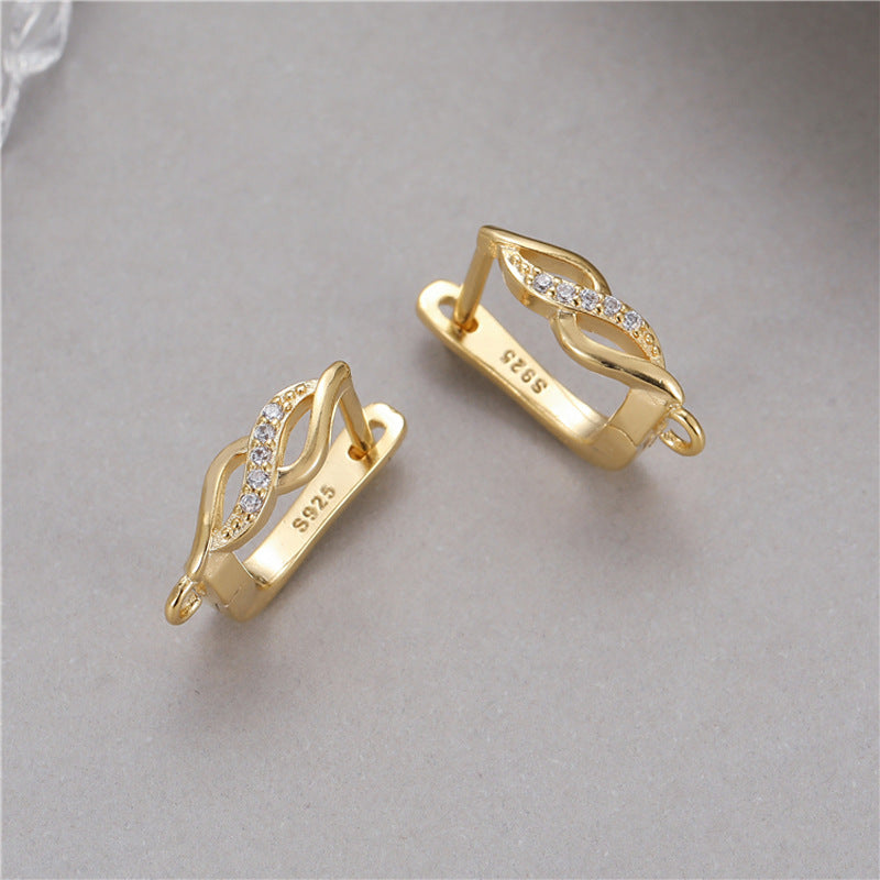 Unique U-shaped Zircon Fashion Minimalism Material Ear Buckle