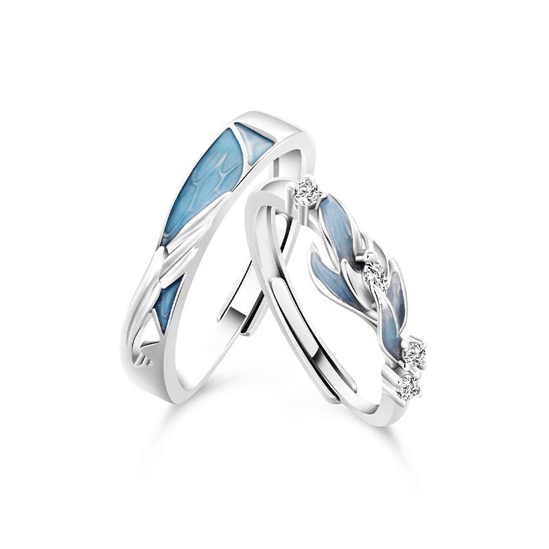 Women's & Men's Style Pair Simple Fashion Temperament Valentine's Day Rings
