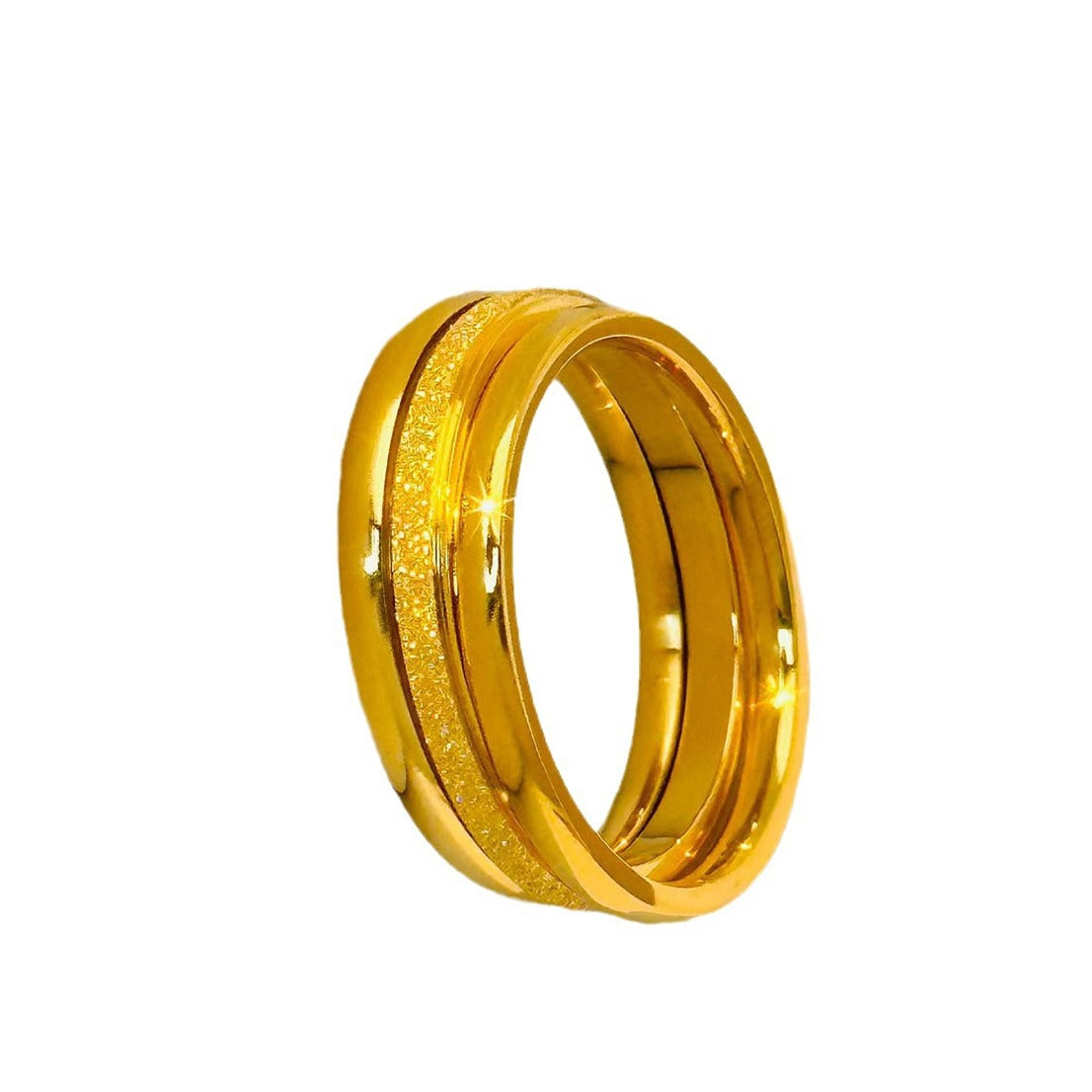 Titanium Steel No Fading Golden Index Bracelets
