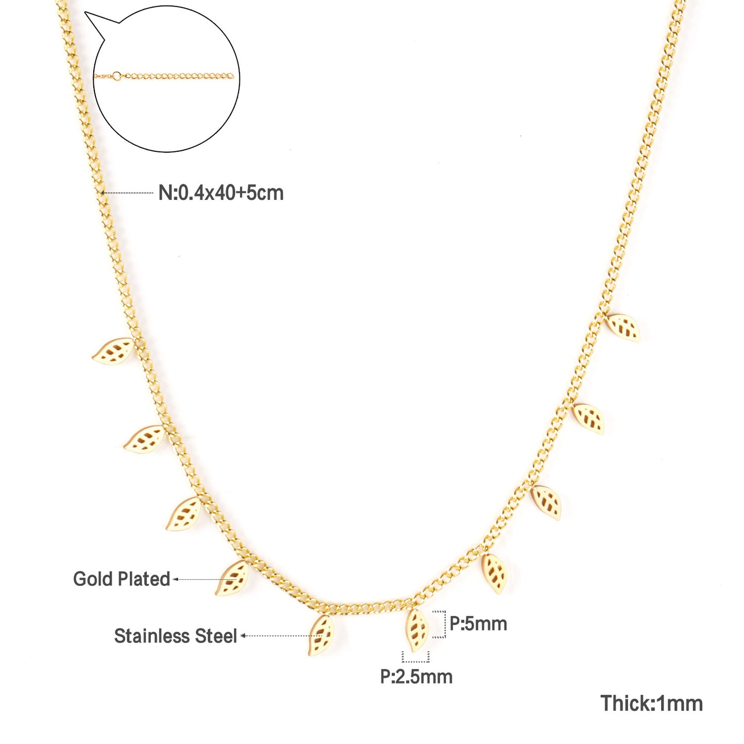Niche High-grade Simple Temperamental Geometric Electroplated Stainless Necklaces