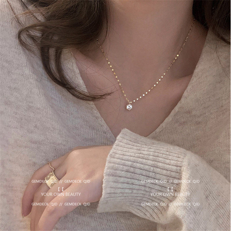 Temperament Version Fashion Shining Zircon Female Necklaces