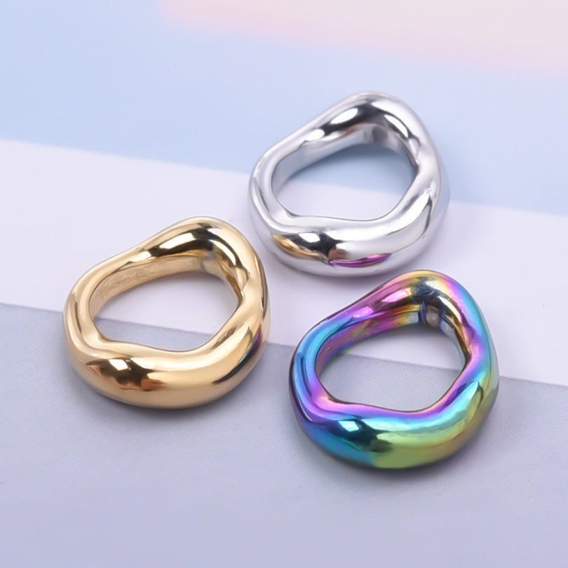 Stainless Steel Fashion Geometric Ellipse Parts Necklace