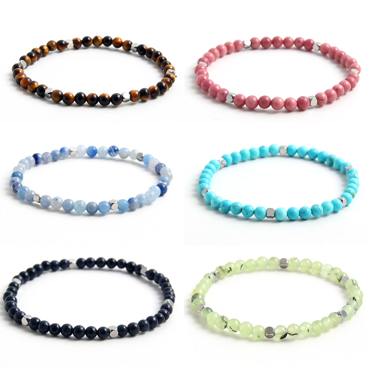 Fashionable Prehnite Blue White Turquoise Paper Bracelets