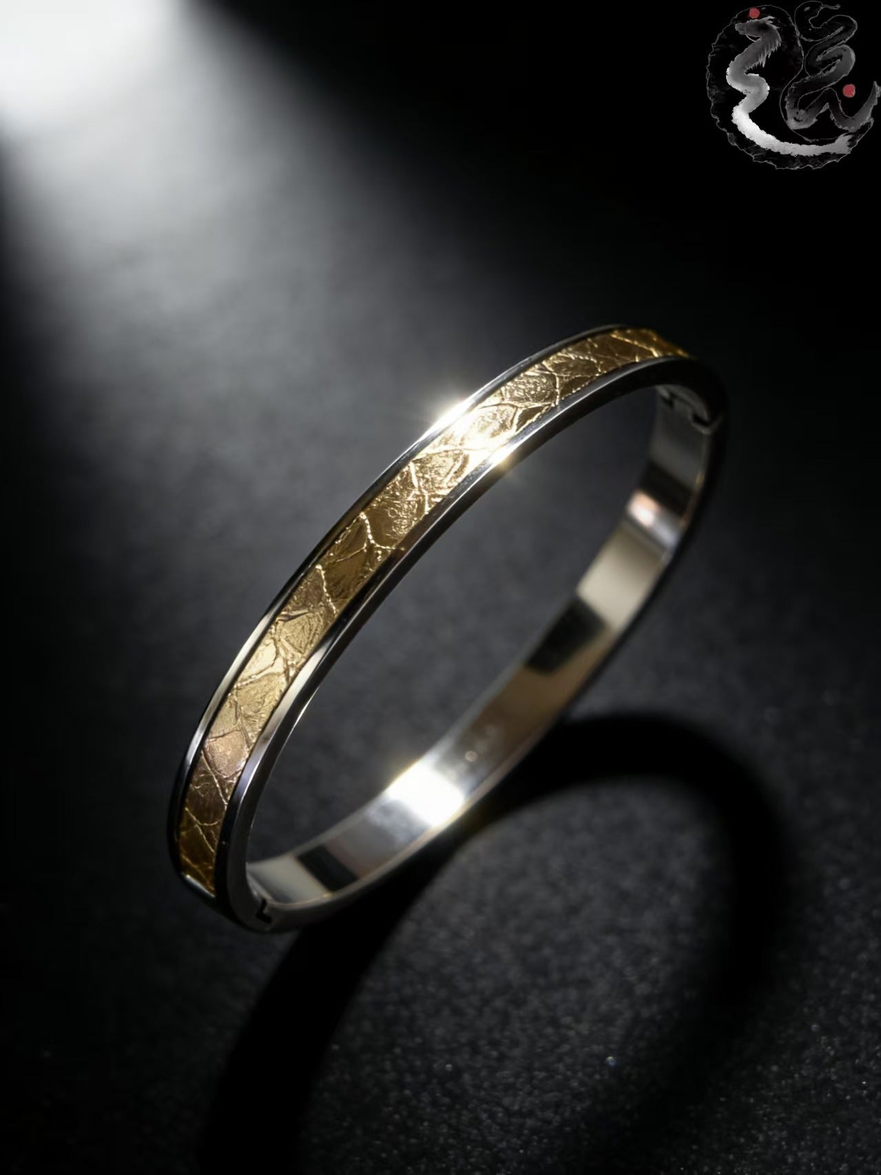 Snakeskin Genuine Leather Male Female Personality Metal Closed Special Bracelet