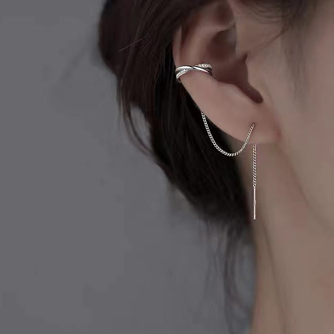 Women's Clover Lines Fashionable High-grade Tassel Simple Ear Line