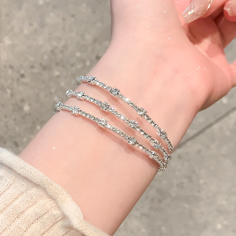 Women's Zircon High-grade Elastic Simple Light Luxury Bracelets