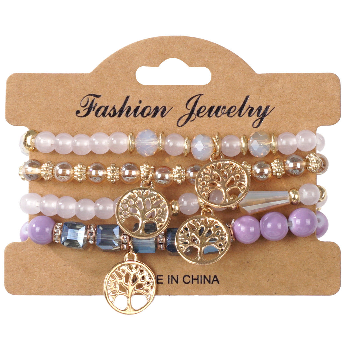 Bohemian Style String Beads Twin Four Bracelets