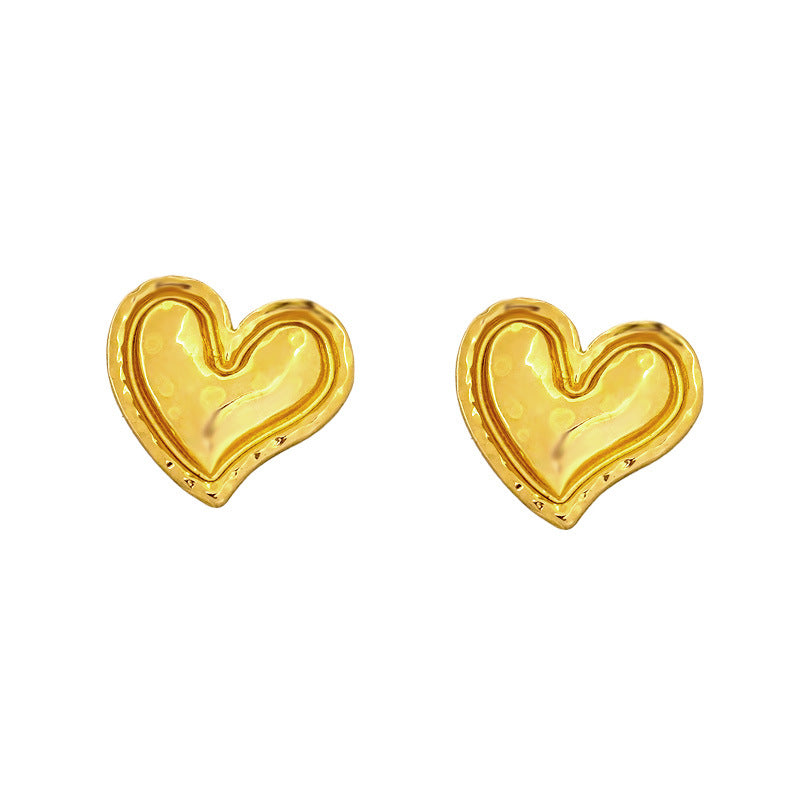 Women's Heart Irregular Circles High Texture Fashion Earrings