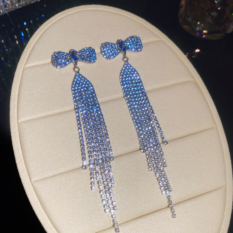 Women's Sier Diamond Tassel Light Luxury High-grade Simple Rings