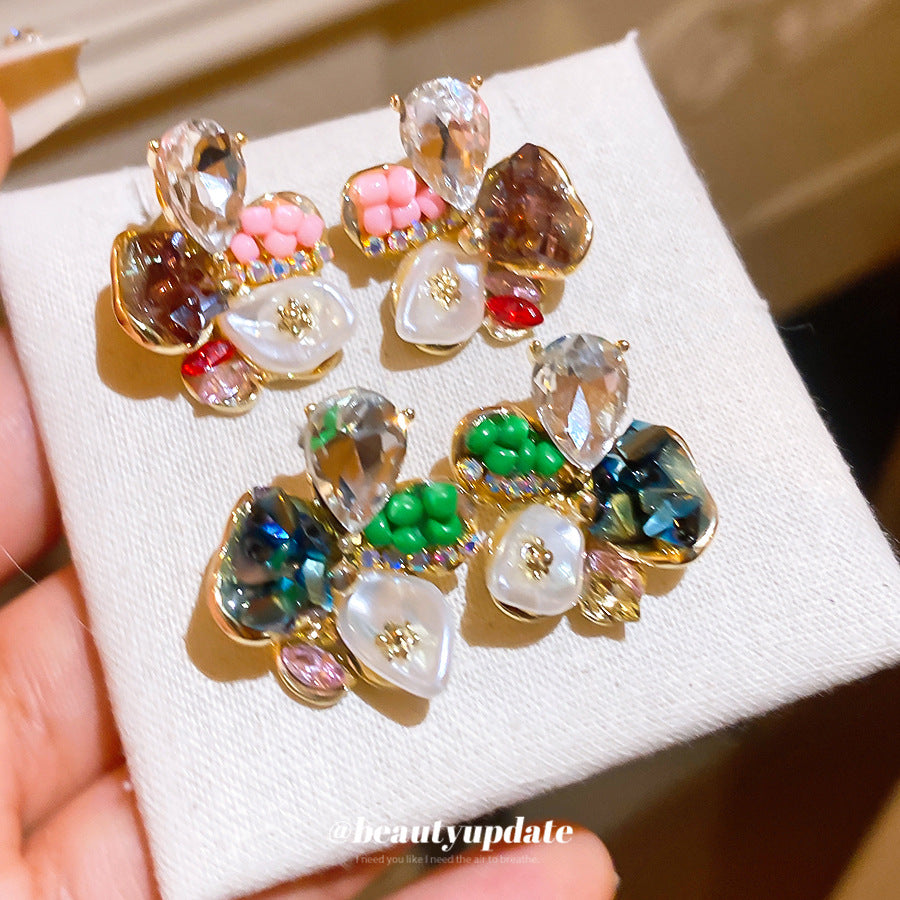 Color Flower Pearl Sweet Unique Beautiful Rings