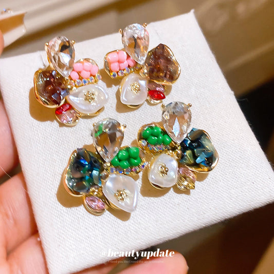 Color Flower Pearl Sweet Unique Beautiful Rings