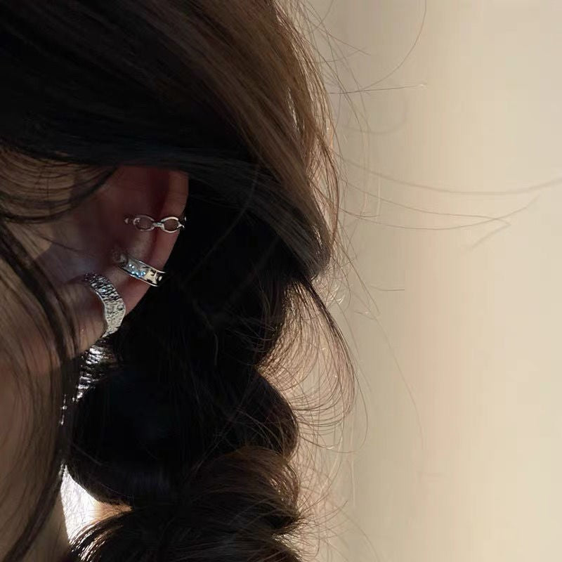 Women's Niche High-grade Small Two-piece Tea Clip Cold Earrings