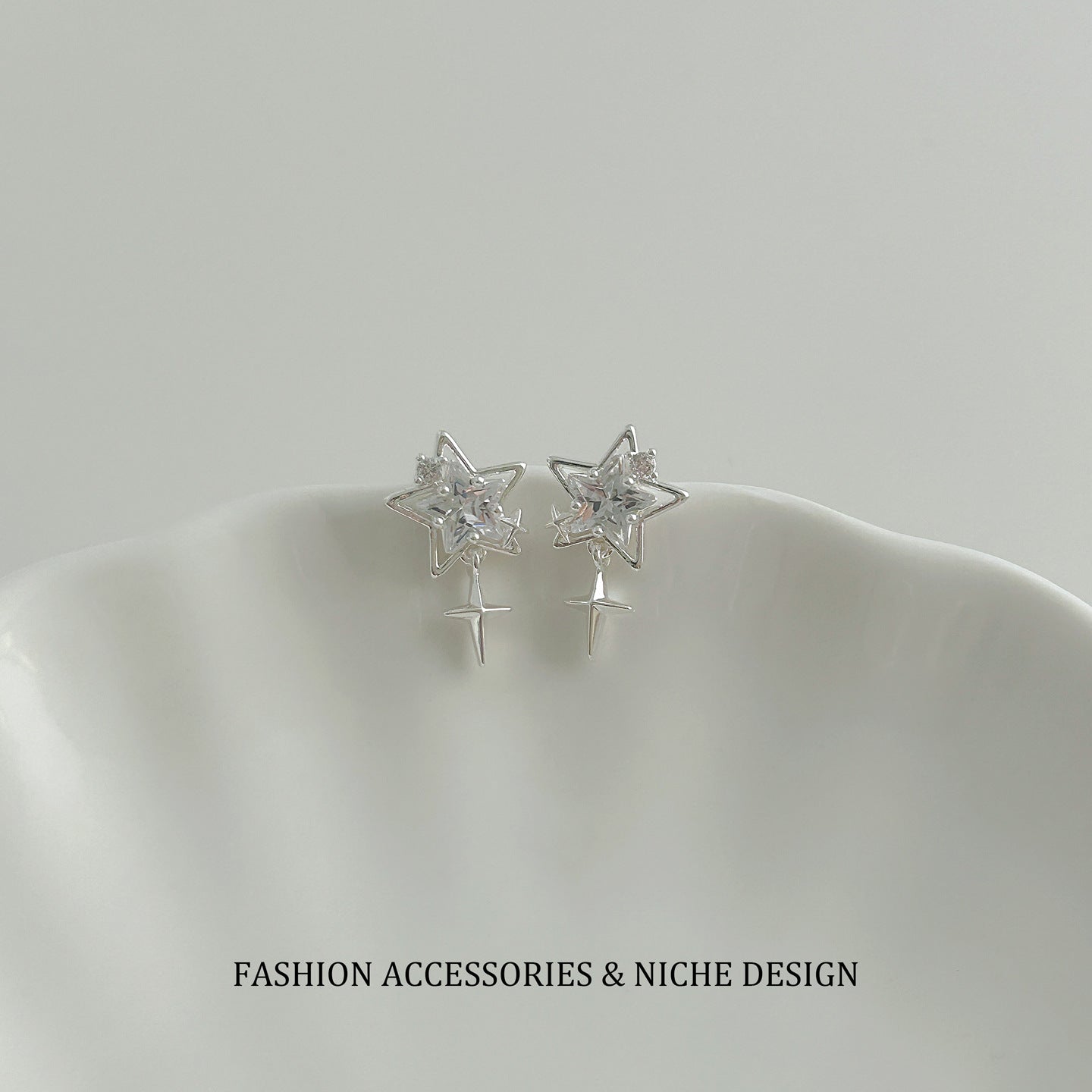 Women's Cross Five-pointed Star Awn Simple Fashion Stud Earrings