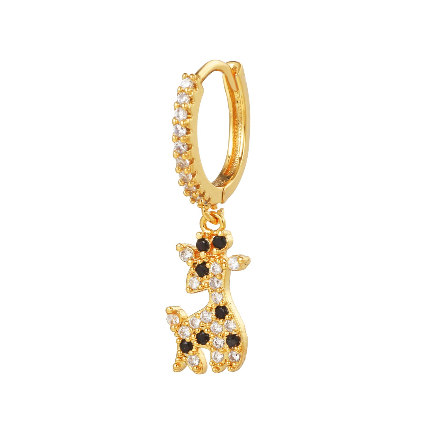 Micro Inlaid Zircon Personalized Love Heart-shaped Design Cold Ear Buckle