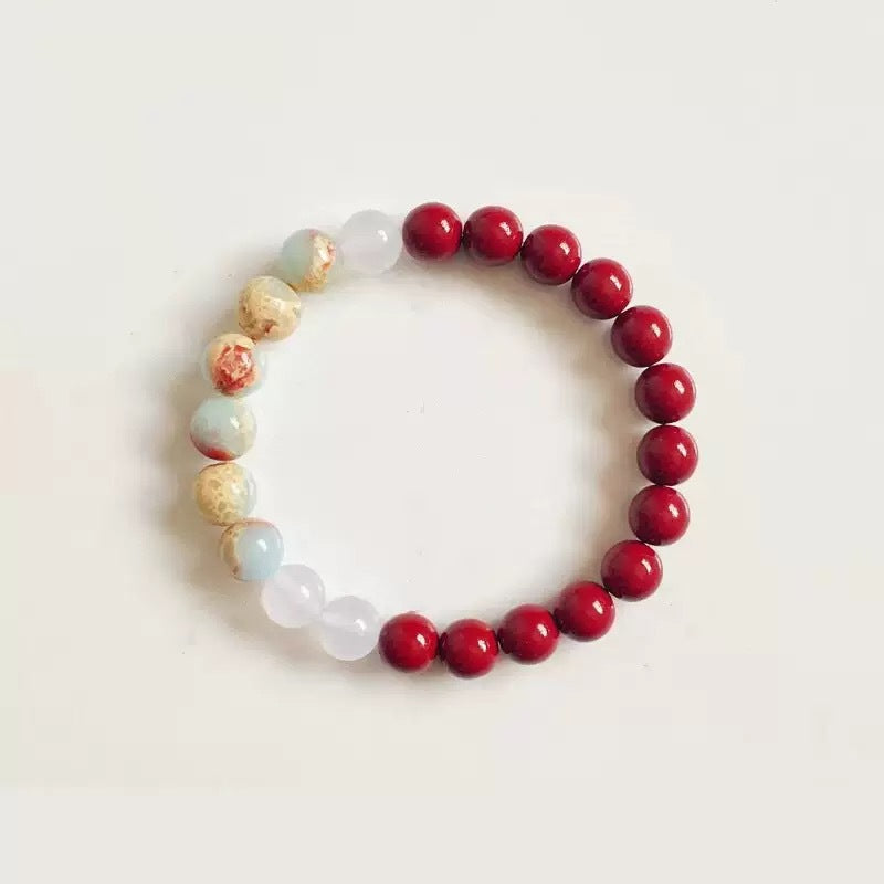 Welfare Chinese Cinnabar Fu Lu Female Bracelet