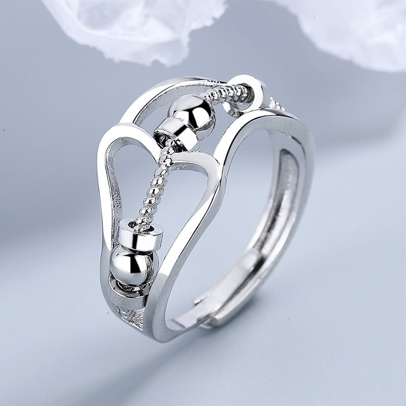 Women's Carlyle Fashion Smart Rotatable Adjustable Micro Beads Rotating Rings