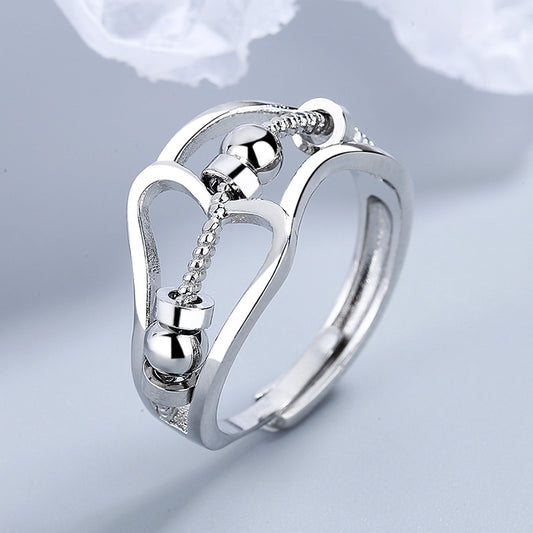 Women's Carlyle Fashion Smart Rotatable Adjustable Micro Beads Rotating Rings
